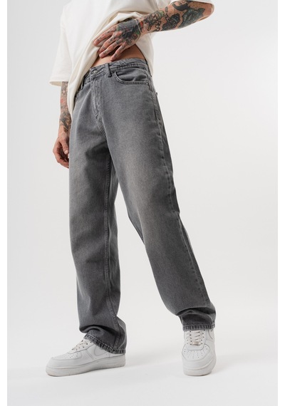 Respire Erkek Washed Baggy Pantolon Koyu Gri