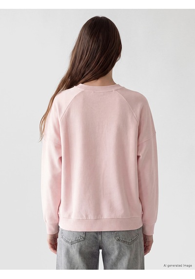 Lcw Modest Pembe Bisiklet Yaka Kadın Sweatshirt Tunik