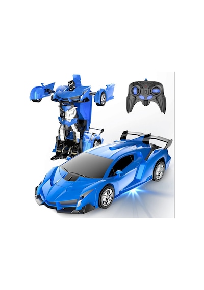 Uzaktan Kumandalı Robota Dönüşen Araba Lamborgini Chavrolet Prime1 Strong Zy Rc Car Lacivert