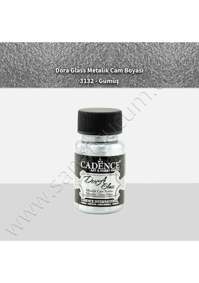 Cadence Dora Glass Metalik Cam Boyası 50 Ml. 3132 Gümüş