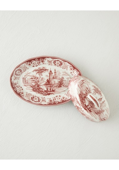 Preston Stoneware Sunumluk 23,5x16x10 Cm Bordo