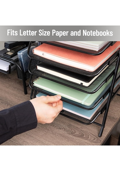 5tpaper-blk 5 Katmanlı Kağıt Tepsisi, Dosya Depolama, Masaüstü Düzenleyici, Metal Ağ, 30 Cm U X 35 Cm G X 14,5 İnç Y, Siyah Diğer 5tpaper-blk 5 Katmanlı Kağıt Tepsisi, Dosya Depolama, Masaüstü Düzenleyici, Metal Ağ, 30 Cm U X 35 Cm G X 14,5 İnç Y, Siyah Diğer