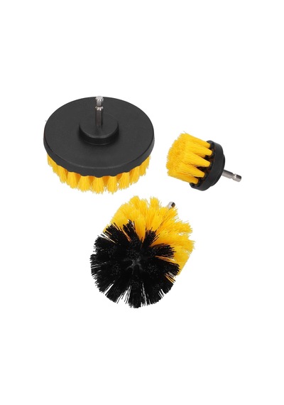 Kyrotech 3 Lü Matkap Fırça Başlık Seti, Ultra Dayanıklı Naylon Temizlik Fırçası, Banyo, Mutfak,