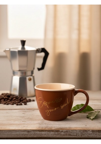 Toprak Tonlarında Porselen Kupa 200 Ml Espresso Fincanı C Renkli