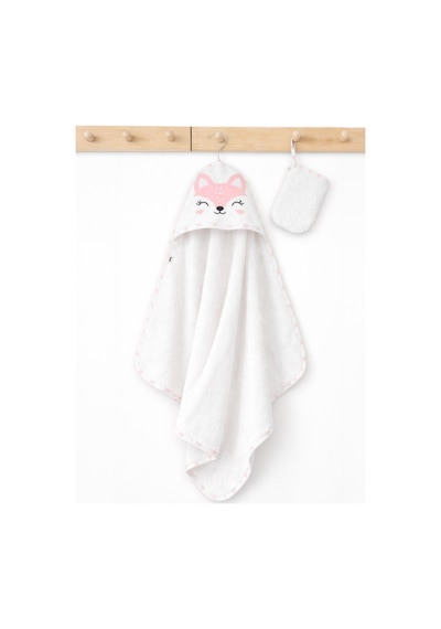 Civil Baby Ceylan Nakışlı Bambu Havlu - Ekru