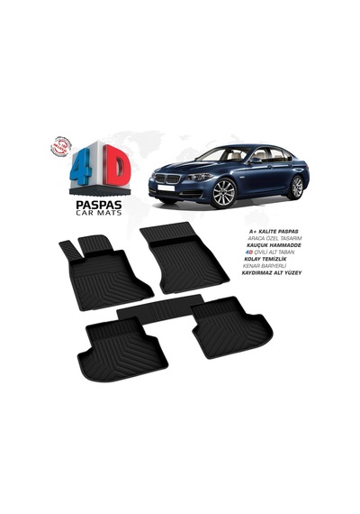 Bmw 5 Serisi F10 Makyajlı 4d Araca Özel Havuzlu Kauçuk Paspas 2013-2016