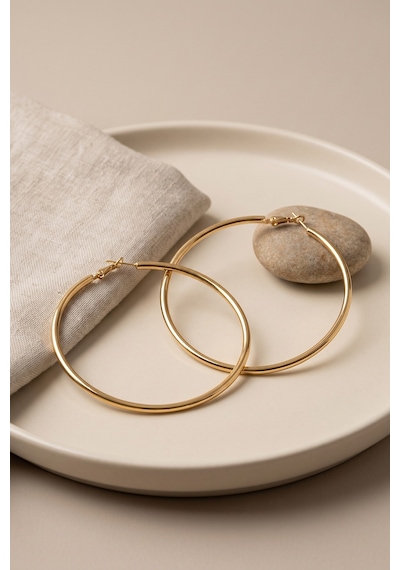 Çelik Gold Renk 66 Mm Halka Küpe - Ebj260808w46124 Diğer