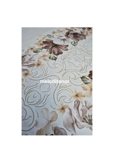 Astarlı Pastel Kahverengi Krem Çiçekli Yollu Amerikan Servis Runner Desen Oval Pvc Muşamba Masa Örtüsğ Beyaz Astarlı Pastel Kahverengi Krem Çiçekli Yollu Amerikan Servis Runner Desen Oval Pvc Muşamba Masa Örtüsğ Beyaz