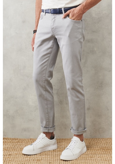 Ac&co Erkek Grı 360 Derece Her Yöne Esneyen Rahat Slim Fit Pantolon Gri