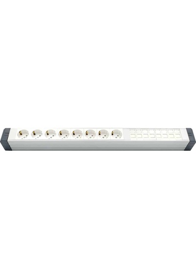 Amp Connect Alüminyum Profil Yatay Donatılmış Brotik 8'li Blok Priz + 8 Cat3 Telefon Veya Cat5 Cat6 Data Prizi