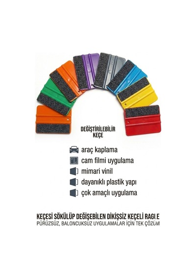 Keçeli Ragle Folyo Cam Filmi Duvar Kağıdı Ppf Raglesi Çizmez Kabarcık Bırakmaz 50 Adet