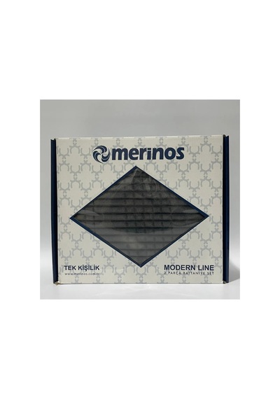 Merinos Modern Line Tek Kişilik 2 Parça Battaniye Seti Antrasit