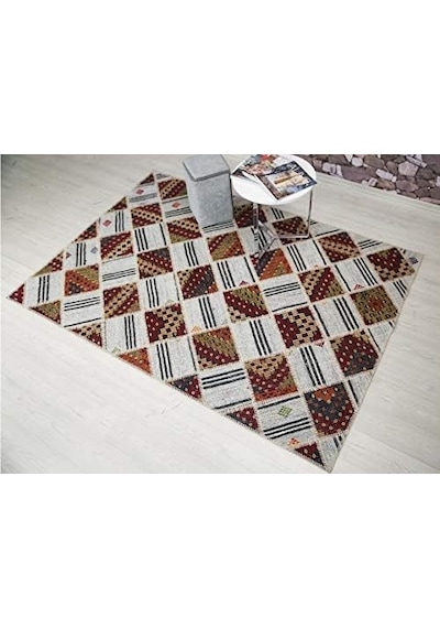 Patchwork El Dokuma Antik Anadolu Kilim Mosaic 80 X 150 Çok Renkli