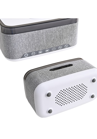 Sa-148 15w Kablosuz Şarj Etme Özellikli Masa Saati - Çalar Saatli Alarm - Bluetooth Hoparlör - Radyo
