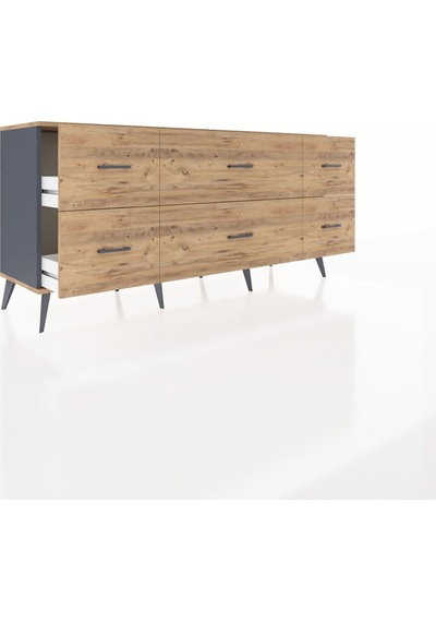Hyperion Konsol 6 Çekmeceli 176x44x83 Antrasit-aytaşı/çam Aytaşı/çam Hyperion Konsol 6 Çekmeceli 176x44x83 Antrasit-aytaşı/çam Aytaşı/çam
