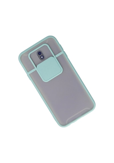 Newface Samsung Galaxy Uyumlu J7 Pro / J730 Kılıf Palm Buzlu Kamera Sürgülü Silikon Semeglbl - 59 - Turkuaz