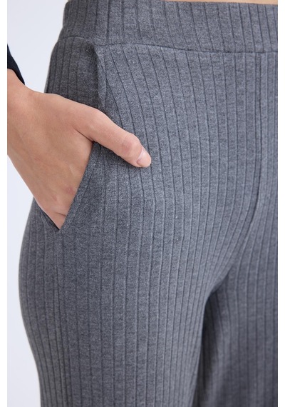 Vitrin Geniş Paça Fitilli Eşofman Pantolon Antrasit