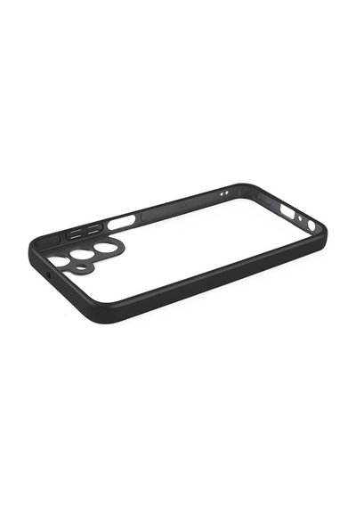 More Tr Samsung Uyumlu Galaxy A15 Kılıf Kamera Korumalı Şeffaf Arka Yüzey Mtr New Roll Kapak - Siyah