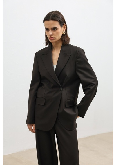 Antioch Kruvaze Kadın Blazer Kahve