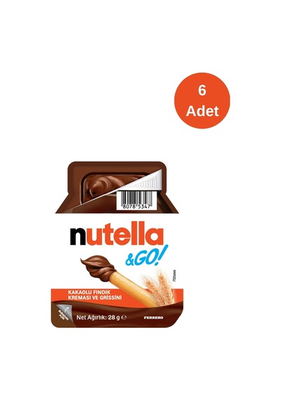 Nutella & Go Kakaolu Fındık Kreması Ve Grissini 28 Gr - 6 Adet