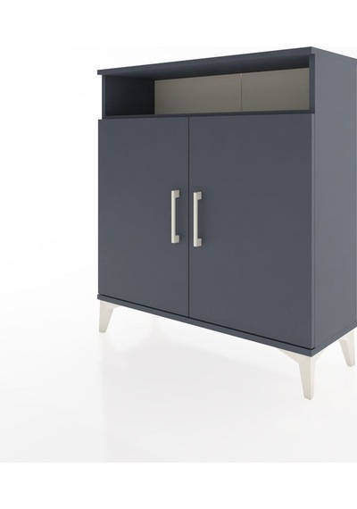 Arges Şifonyer 3 Raflı 2 Kapaklı 88x30x96 Antrasit-antrasit Antrasit