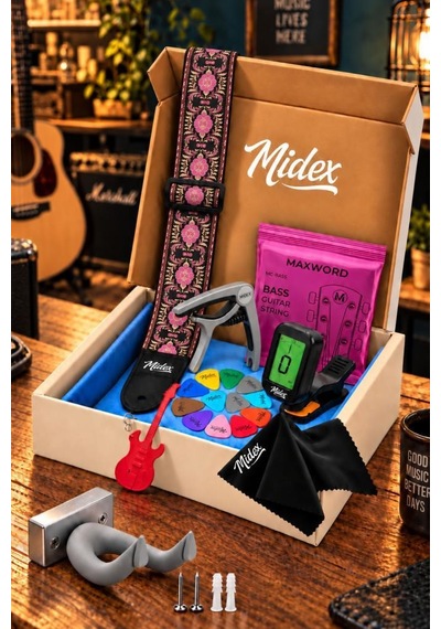 Midex Cl-30-pak Özel Tasarım Bas Gitar Aksesuar Seti