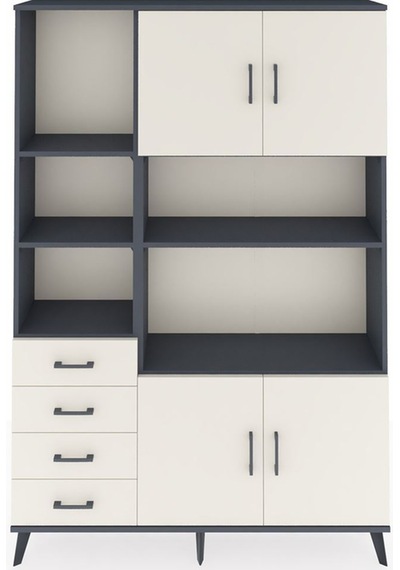 Arges Dolap 8 Raflı 4 Çekmeceli 4 Kapaklı 132x30x195 Antrasit-aytaşı/aytaşı Aytası/aytası Arges Dolap 8 Raflı 4 Çekmeceli 4 Kapaklı 132x30x195 Antrasit-aytaşı/aytaşı Aytası/aytası