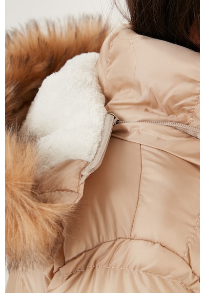 Lela Içi Peluş Astarlı Çıkarılabilir Kapüşonlu Suya Dayanıklı Kız Çocuk Mont 5761910 Bej