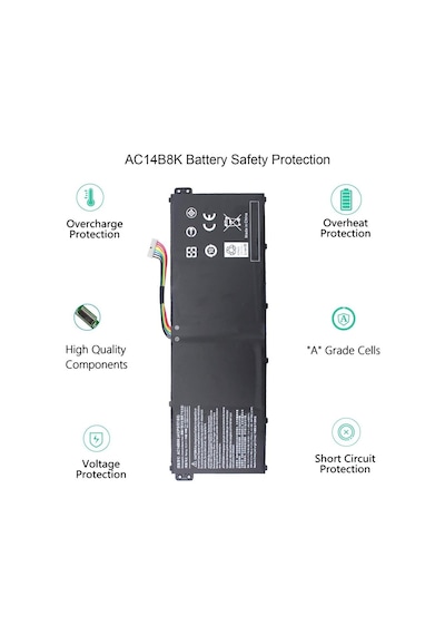 Acer Uyumlu Aspire V5-132 Notebook Batarya - Pil Ver.2 (15.2V)