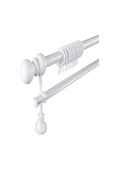 Perdemix Klasik Ahşap Rustik Perde Askısı Tek Raylı 28 Mm