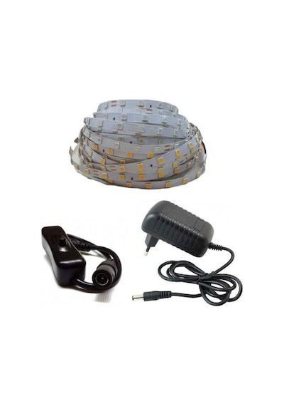 Şerit Led Tek Çipli Adaptör Tak Çalıştır Set Anahtarlı