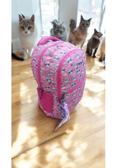 Kitty Kedi Model Pembe Okul Çantası Ve Beslenme Çantası