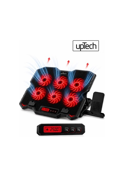 Uptech Laptop Soğutucu 6 Fanlı Lcd Kontrol Panel Ayarlanabilir Dizüstü Bilgisayar Soğutma Fanı