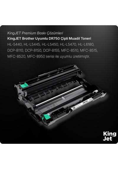 Kingjet Brother Uyumlu Dr750 Standart Kapasiteli 2'li Paket  Uyumlu Drum Ünitesi Hl-5450dn