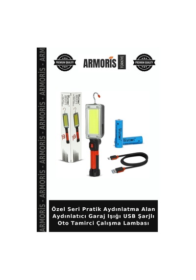 Özel Seri Pratik Aydınlatma Alan Aydınlatıcı Garaj Işığı Usb Şarjlı Oto Tamirci Çalışma Lambası