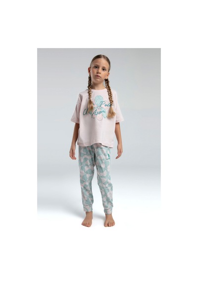 U.s. Polo Assn. Kız Çocuk Pembe Kısa Kol Pijama Takım Us2077 Pembe