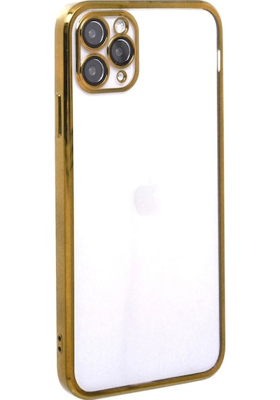 Apple Uyumlu iPhone 11 Pro Max Kılıf Razer Lensli Silikon - Gold Diğer