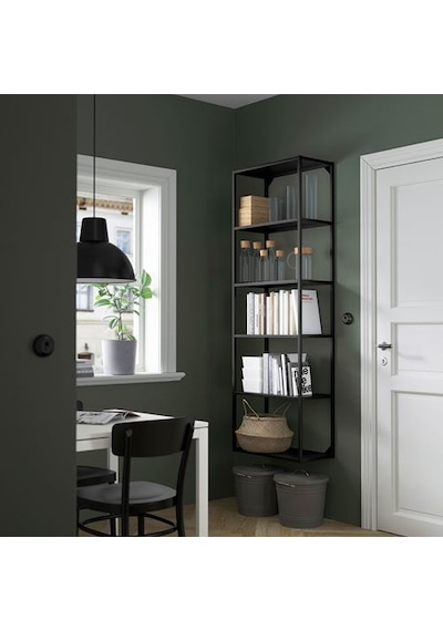 Ikea Enhet Açık Raf Ünitesi, Antrasit, 60x30x180 Cm