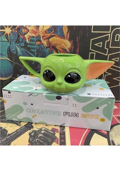 Baby Yoda Kupa Bardak Çok Renkli