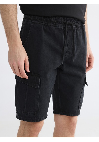 Lcw Jeans Siyah Regular Fit Erkek Jean Şort