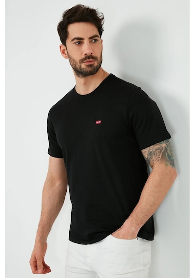 Levi's Erkek Arma Logo Bisiklet Yaka Siyah Basic T-shirt- 56605-0075-76-77 Siyah
