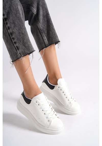 Mubiano Mbmkq200-bs Kadın Kalın Taban Beyaz/siyah Sneaker & Spor Ayakkabı Beyaz/siyah