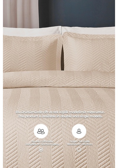 Evlen Home Ross %100 Pamuk Yatak Örtüsü Pike Takımı Çift Kişilik Kapitone Çizgili Günlük Yıkanabilir Bej Bej Evlen Home Ross %100 Pamuk Yatak Örtüsü Pike Takımı Çift Kişilik Kapitone Çizgili Günlük Yıkanabilir Bej Bej