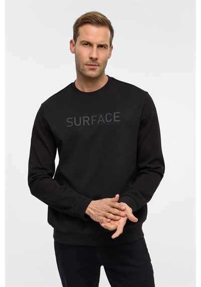 Süvari Siyah Regular Düz Bisiklet Yaka Sweatshirt Sw2013700023-s09 Siyah