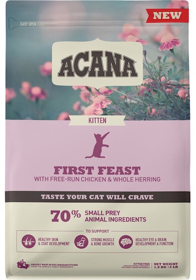 Acana First Feast Kitten Tavuklu ve Ringa Balıklı Yavru Kedi Maması 1800 G