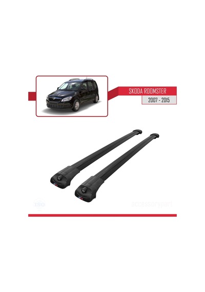 Skoda Roomster 2007-2015 Arası İle Uyumlu Ace-1 Ara Atkı Tavan Barı Siyah