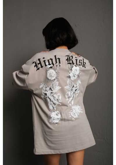 Noıssey Kod:ızeı - Oversize Unisex Hıgh Rısk Baskılı Pamuklu T-shirt Kod:ızeı-01011 Gri Noıssey Kod:ızeı - Oversize Unisex Hıgh Rısk Baskılı Pamuklu T-shirt Kod:ızeı-01011 Gri