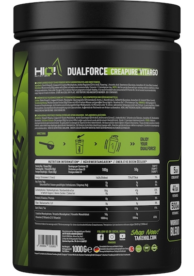 Hıq Vitargo Dual Force 1000g Lemon Flavored