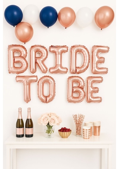 Beysüs Bride To Be Folyo Balon Rose Gold Bekarlığa Veda Partisi Rose Gold