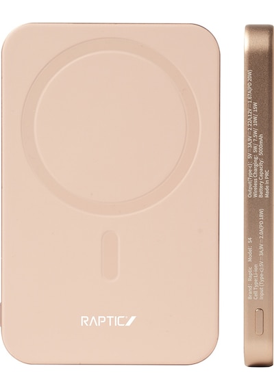 Raptic S4 Aramid-skin M-safe Özellikli Ultra İnce Powerbank 15w 5000mah Kahverengi Kahverengi